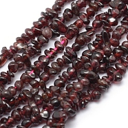 Natural Garnet Beads Strands, Chip, 3~5mm, Hole: 0.6mm, about 33 inch(84cm)(G-P332-68)