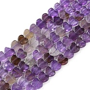 Natural Amethyst Beads Strands, Heart, 6x6x3mm, Hole: 1mm, about 69~71pcs/strand, 14.57''~14.96''(37~38cm)(G-M403-A13-02)