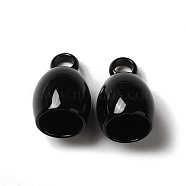 Spray Painted 201 Stainless Steel Cord Ends, End Caps, Bell, Black, 10.5x7mm, Hole: 1.8mm, Inner Diameter: 5mm(STAS-I672-11E-01)