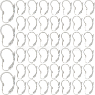 304 Stainless Steel Leverback Earring Findings, with Bumpy Pattern, Stainless Steel Color, 16.7x10.5x4mm, Hole: 1.4mm, Pin: 1mm, 240Pcs/box(STAS-SP0001-03B)