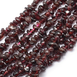 Natural Garnet Beads Strands, Chip, 3~5mm, Hole: 0.6mm, about 80~81cm(G-P332-68)