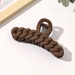 Large Frosted Acrylic Hair Claw Clips, Curb Chain Non Slip Jaw Clamps for Girl Women, Coconut Brown, 60x110mm(OHAR-PW0003-020L)