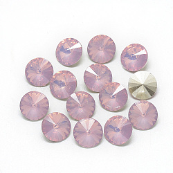Pointed Back Resin Rhinestone Cabochons, Diamond Shape, Flamingo, 16x7.5mm, about 100pcs/bag(RESI-T015-16mm-A10)