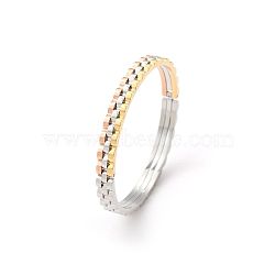 Fashionable Stainless Steel Pave Rhinestone Hinged Bangles for Women(LR5423-9)