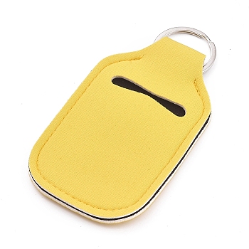 Hand Sanitizer Keychain Holder, for Shampoo Lotion Soap Perfume and Liquids Travel Containers, Yellow, 121x61x5mm