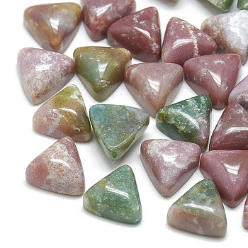 Natural Indian Agate Cabochons, Triangle, 9.5~10x10x5.5mm