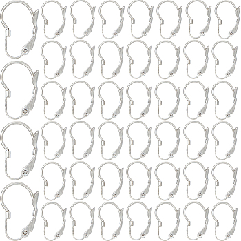 304 Stainless Steel Leverback Earring Findings, with Bumpy Pattern, Stainless Steel Color, 16.7x10.5x4mm, Hole: 1.4mm, Pin: 1mm, 240Pcs/box