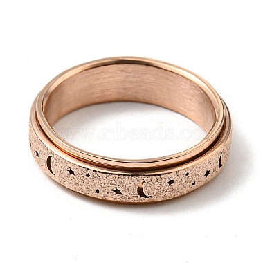 Drehbarer Fingerring aus Edelstahl mit Mond und Stern(MOST-PW0001-005E-04)-2