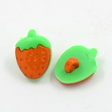 Acrylic Strawberry Shank Buttons(BUTT-E025-06)-2