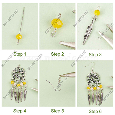 kit de fabrication de boucles d'oreilles lustre bohème sunnyclue bricolage(DIY-SC0020-97)-4