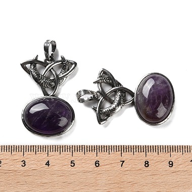 natürlichen Amethyst Anhänger(G-F777-02AS-08)-3