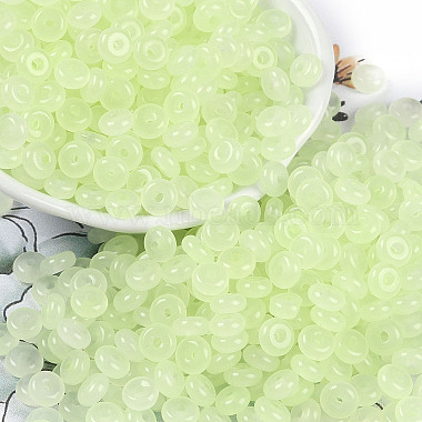 Honeydew Donut Glass Beads