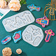 Pandahall 2Pcs 2 Style Medical Theme DIY Pendant Silicone Molds(DIY-TA0005-23)-5