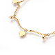 304 Stainless Steel Charm Anklets(AJEW-O028-01G)-2