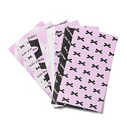 8Pcs Scrapbook Paper Pad, for DIY Background Paper, Waterproof Stickers, 170x96x0.2mm, 8Pcs/set(STIC-O001-01C)