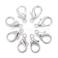Zinc Alloy Lobster Claw Clasps, Parrot Trigger Clasps, Cadmium Free & Lead Free, Platinum, 21x12mm, Hole: 2mm(E107)