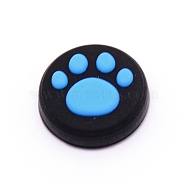 Silicone Replacement Cat Paw Thumb Grip Caps, Thumb Grips Analog Stick Cover, Black, 18x6.5mm, Inner Diameter: 13mm(AJEW-WH0181-02F)