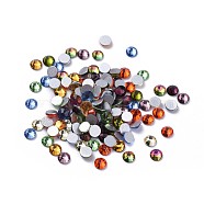 Glass Rhinestone Flat Back Cabochons, Back Plated, Faceted, Half Round, Mixed Color, SS10, 2.7~2.8x1mm, about 1440pcs/bag(RGLA-S002-10SS-M)