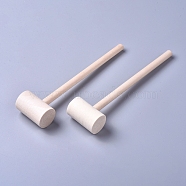 Small Wooden Hammers, Crab Lobster Mallets , Floral White, 157x8mm(WOOD-D021-20)