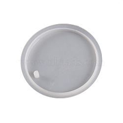 DIY Silicone Pendant Molds, Resin Casting Molds, For UV Resin, Epoxy Resin Jewelry Making, Flat Round, White, 104x6mm(SIMO-PW0011-25D)