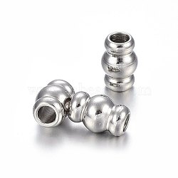 304 Stainless Steel Beads, Column, Stainless Steel Color, 9x6mm, Hole: 3mm(STAS-F174-29P)
