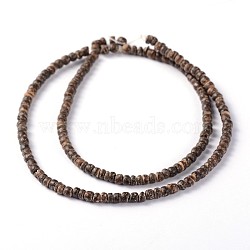 Natural Coconut Rondelle Bead Strands, 3.5x2~3.5mm, Hole: 1mm, about 163pcs/strand, 15.7 inch(COCB-O001-13)