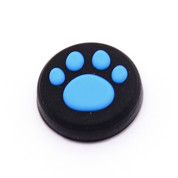 Silicone Replacement Cat Paw Thumb Grip Caps, Thumb Grips Analog Stick Cover, Black, 18x6.5mm, Inner Diameter: 13mm
