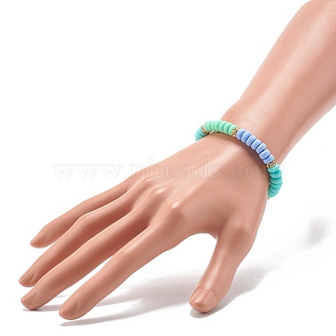 Bracelet extensible fait main en perles d'argile polymère pour enfant(BJEW-JB06870)-6