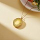 Oval with Leaf Picture Locket Pendant Necklace(JN1037A)-4