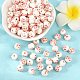 Floral Printed Porcelain Beads(PORC-Q202-8mm-1)-2