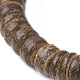 disque de noix de coco naturel et bracelet extensible en perles de tortue turquoise synthétique(BJEW-JB09699-05)-4