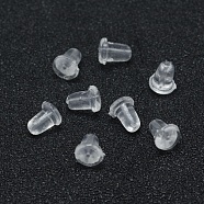 Eco-Friendly Plastic Ear Nuts, Earring Backs, 5.5x4mm, Hole: 0.5mm, about 500pcs/20g(X-KY-F009-01-B)