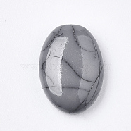 Resin Cabochons, Imitation Turquoise, Oval, Light Grey, 14x10x4mm(RESI-T034-08B-01)