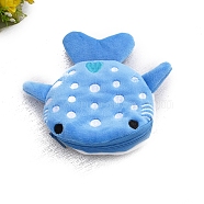 Shark Cute Coin Purse Coin Pouch, Shark Small Wallet, for Women Plush Cartoon Cosmetic Bag, Deep Sky Blue, 13x12cm(PW-WG176D5-01)