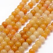 Natural Old Topaz Jade Beads Strands, Round, 8.5mm, Hole: 1mm, about 45pcs/strand, 14.6 inch(G-F364-06-8mm)