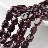 Chip Natural Garnet Bead Strands, 9~15x8~12x5~8mm, Hole: 1mm, about 15.7 inch(G-M345-04)