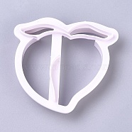 Food Grade Plastic Cookie Cutters, Cookies Moulds, DIY Biscuit Baking Tool, Peach, WhiteSmoke, 80x86x22mm(DIY-L020-31)