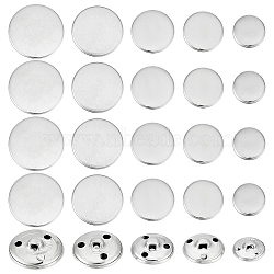 50Pcs 5 Styles 3-Hole Brass Buttons, for Sewing Crafting, Half Round, Platinum, 14.5~24.5x9~14mm, Hole: 1.8~2x2~3mm, 10pcs/style(BUTT-OC0001-47P)