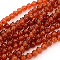 Natural Carnelian Beads Strands, Dyed, Round, 8mm, Hole: 1mm, about 49pcs/strand, 15~16 inch(X-GSR8MM060-1)