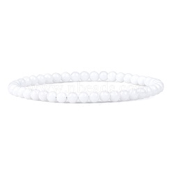 4MM Natural White Jade Stretch Bracelets(RP2095-8)