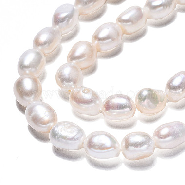 brins de perles de culture d'eau douce naturelles(PEAR-N014-07H)-3