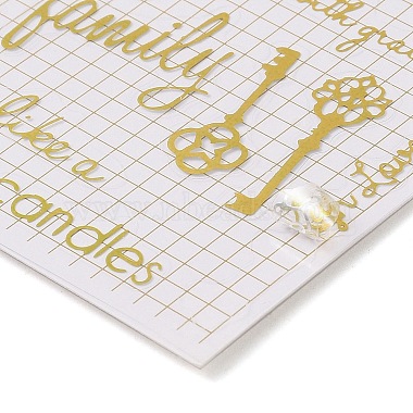 Hot Gold Foil Paper Self-Adhesive Stickers(DIY-K076-01C)-3