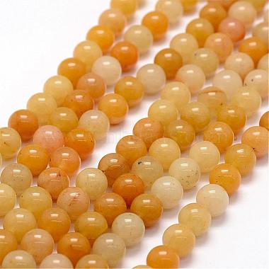 9mm Yellow Round Topaz Jade Beads