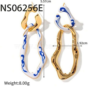 Alloy & Enamel Dangle Stud Earrings(WG242C1-01)-4