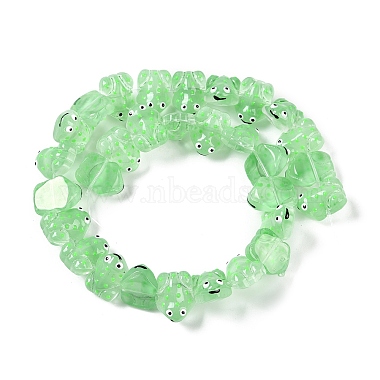 Transparent Glass Enamel Beads Strands(GLAA-B021-05B)-2