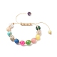 Round Natural & Synthetic Mixed Gemstone Braided Bead Bracelet(BJEW-JB09299)-1