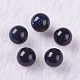 Perlas de piedra dorada azul sintética(G-K275-26-6mm)-1