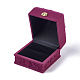Rose Flower Pattern Velvet Ring Jewelry Boxes(VBOX-O003-03)-3