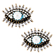 dicosmetic 2pcs broche en plastique en forme d'oeil de perle avec des graines de verre perlées(JEWB-DC0001-11)-1