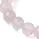 Natural Rose Quartz & Synthetic Turquoise Turtle Beaded Stretch Bracelet(BJEW-JB09699-02)-4